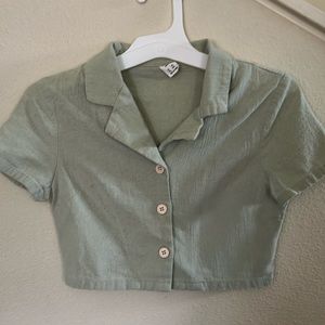 Teen lime green crop top